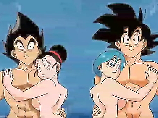 Gogeta and Bulma, along with Chichi, engage in passionate, explicit encounters in high-definition.